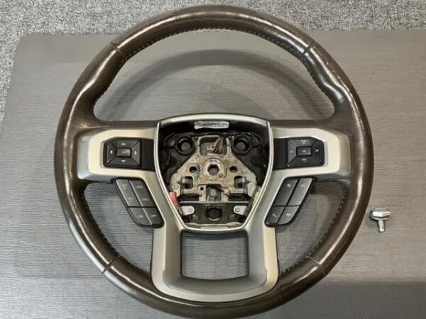 16-20 F-150 OEM Ford Leather Steering Wheel King Ranch Java WITHOUT PILLOW