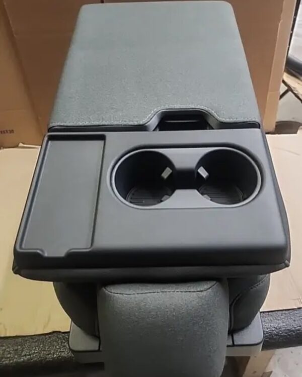 2024 Ford F150 F250 F350 Gray Crew Cab Cloth Center Console Jump Seat - Image 4