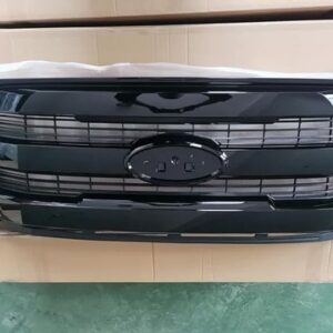 2015-2017 Ford F150 F-150 Front Upper Grille Grill W/O Camera Glossy Black