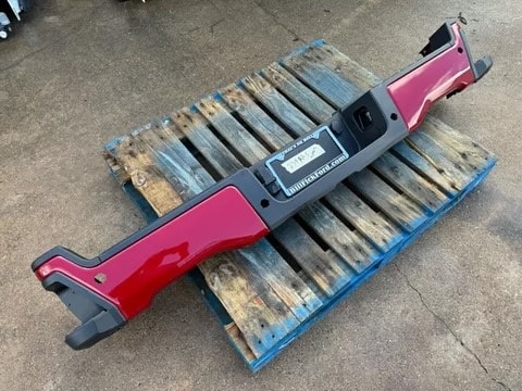 2023 2024 Ford F250 F350 Factory Painted Rear Bumper Rapid Red w/ Sensor Hole