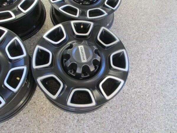 20" Ford F250 F350 Factory Wheels Rims Black Platinum Caps 2024 - Image 4
