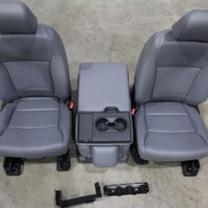 Ford SUPER DUTY Front Bucket Seats Grey VINYL Set w/ JUMP SEAT Replacement OEM
