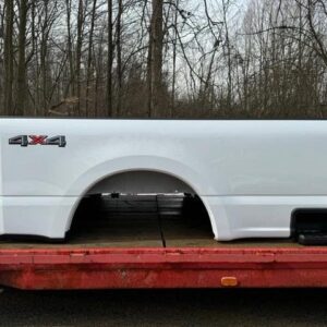 White Ford Super Duty Long Bed Truck Box With Tailgate & Tail Lights SRW OBO 1350
