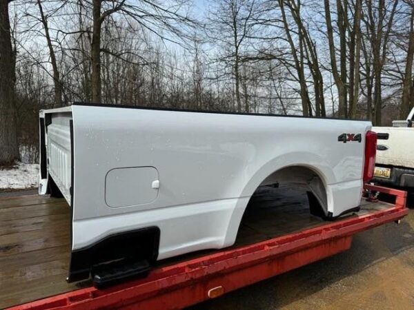 White Ford Super Duty Long Bed Truck Box With Tailgate & Tail Lights SRW OBO 1350 - Image 3