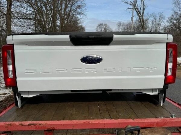 White Ford Super Duty Long Bed Truck Box With Tailgate & Tail Lights SRW OBO 1350 - Image 5