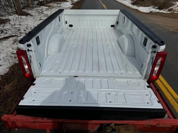 White Ford Super Duty Long Bed Truck Box With Tailgate & Tail Lights SRW OBO 1350 - Image 6